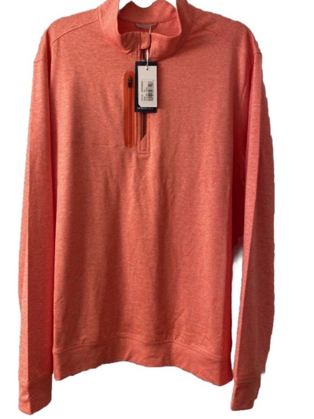 NWT Cutter & Buck Orange Long Sleeve Pullover XL